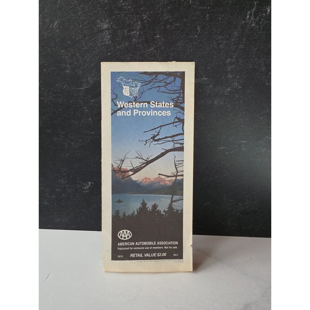 Western States And Providences AAA Map READ Description